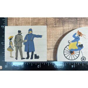 Cat's Meow Wooden Decorative Blocks With Vintage-Inspired Illustrations